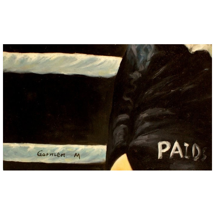 Boxkampf_60x90cm - handgemaltes Ölbild 11-66