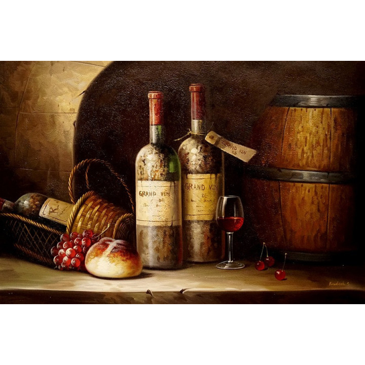 Stillleben - Ölgemälde Flaschen32 - 60x90cm