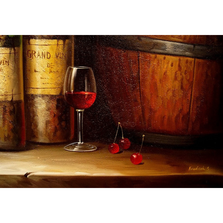 Stillleben - Ölgemälde Flaschen32 - 60x90cm