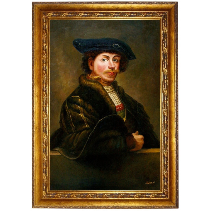 REMBRANDT VAN RIJN-Ölbild in 60x90cm