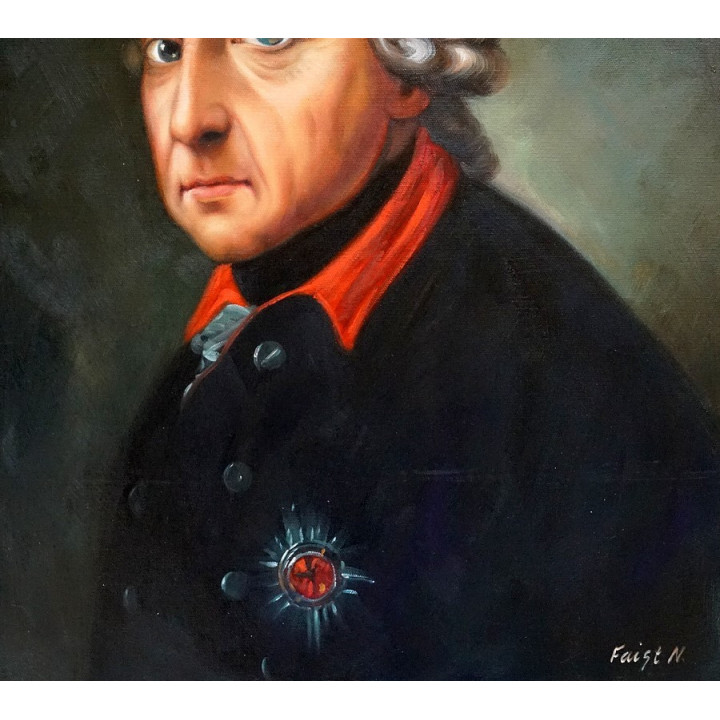Faistauer Anton - Dame mit schwarzen Hut - handgemaltes Ölbild in 50x60cm