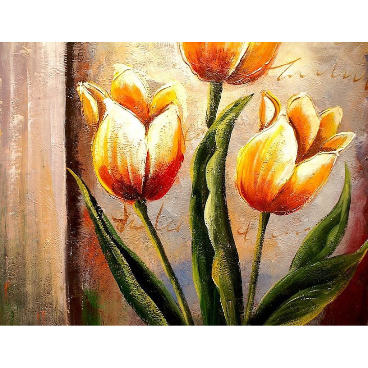 Blumenstrauß-1-160 - handgemaltes Ölbild in 50x60cm