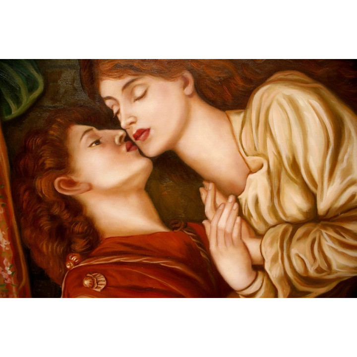Dante Gabriel Rossetti, Dantes Traum - handgemaltes Ölbild F 50x60cm
