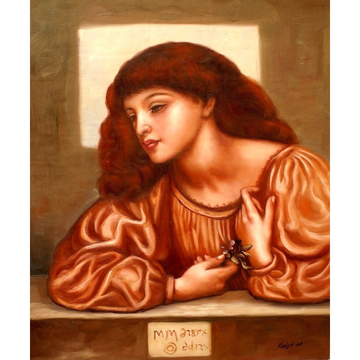 Dante Gabriel Rossetti, May Morris - handgemaltes Ölbild F 50x60cm