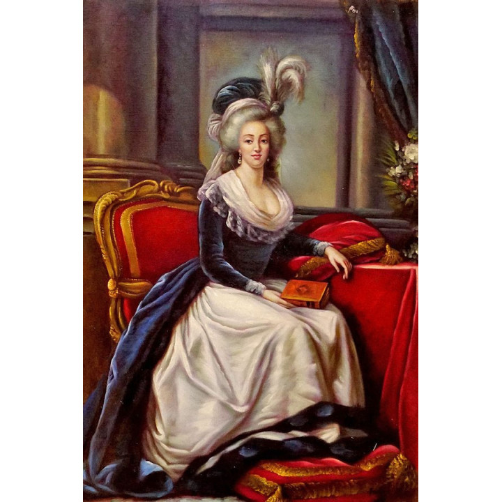Elisabeth Louise Vigee Lebrun Marie Antoinette - handgemaltes Ölbild F 60x90cm
