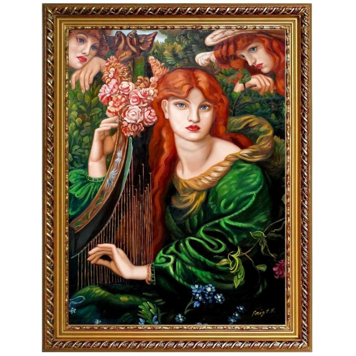 Dante Gabriel Rossetti, La Ghirlandata- handgemaltes Ölbild F 50x70cm