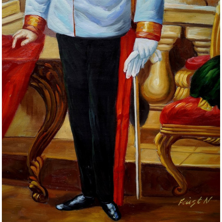 Johannes der Täufer, handgemaltes Ölbild in 50x70cm- v. Caravaggio