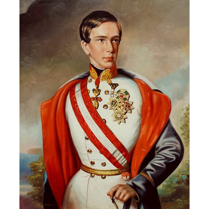 Kaiser Franz Joseph, Julius von Blaas, Ölbild handgemalt in 50x70cm