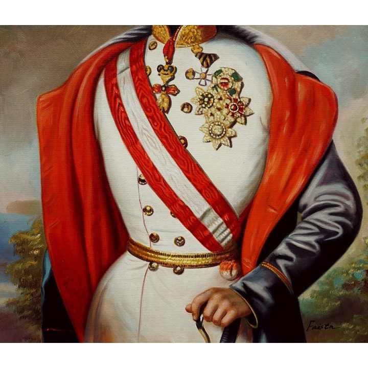 Kaiser Franz Joseph, Julius von Blaas, Ölbild handgemalt in 50x70cm