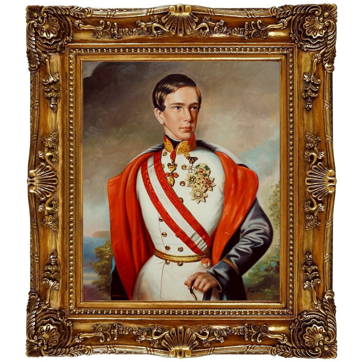 Kaiser Franz Joseph, Julius von Blaas, Ölbild handgemalt in 50x70cm