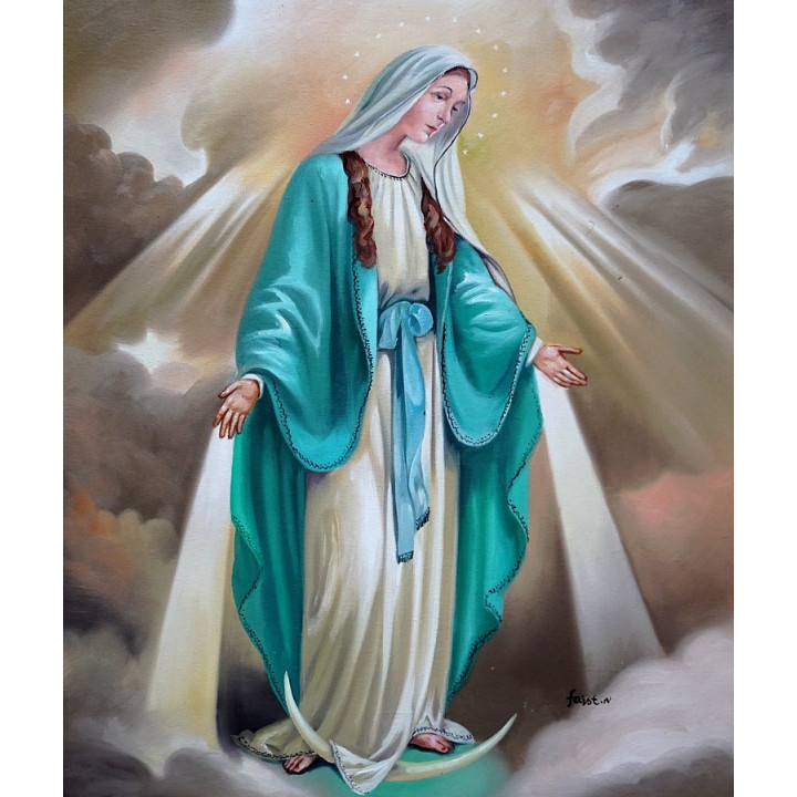 Herz Mariae, die Madonna des Himmels - Ölgemälde