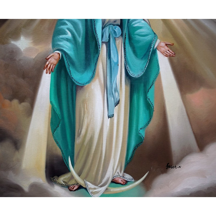 Wundertätige Madonna, die Madonna des Himmels - Ölgemälde 