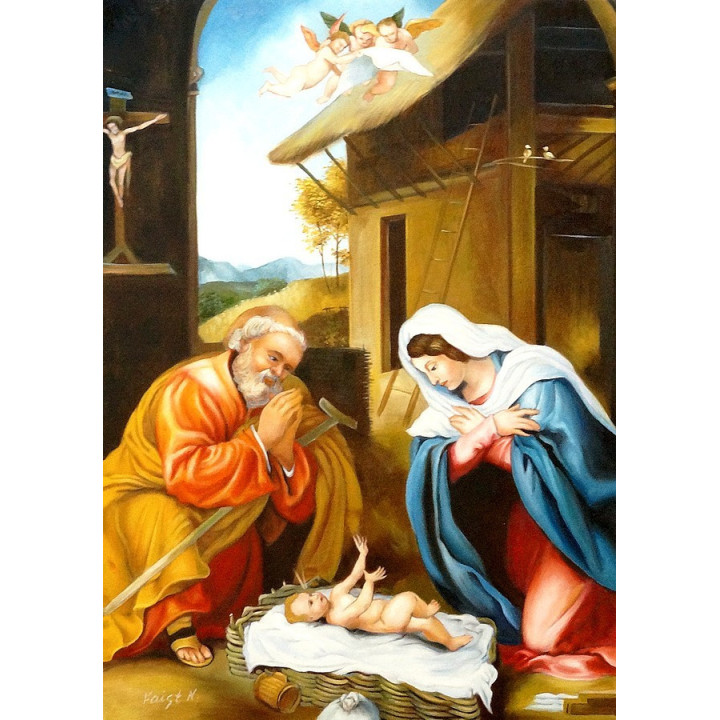 Madonna, Mutter aller Völker - Ölgemälde handgemalt