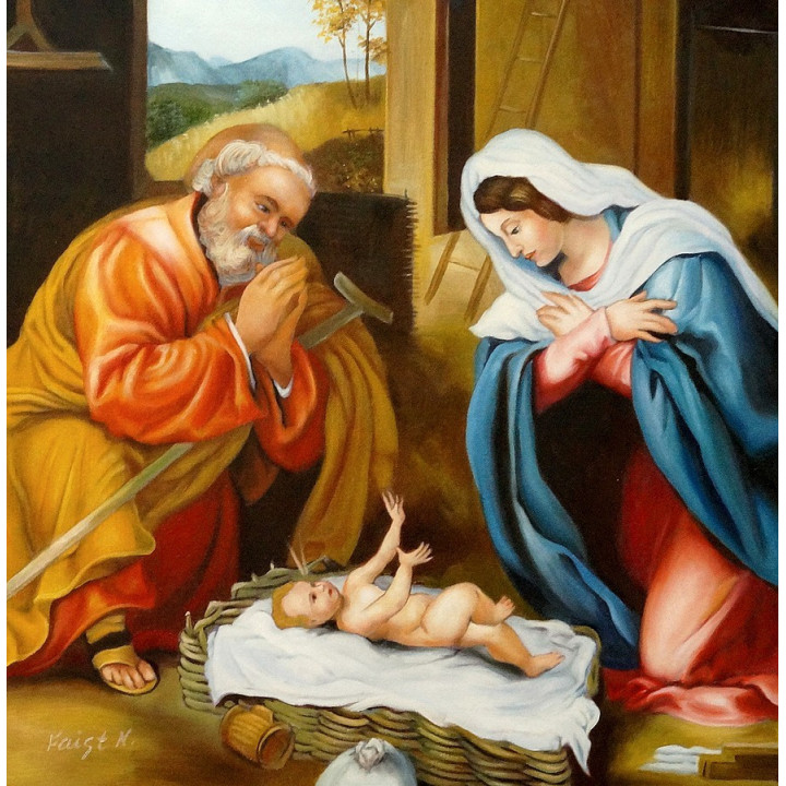 Herz Mariae, die Madonna des Himmels - Ölgemälde