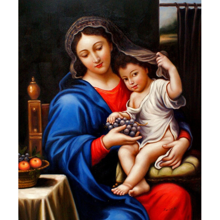 Wundertätige Madonna, die Madonna des Himmels - Ölgemälde