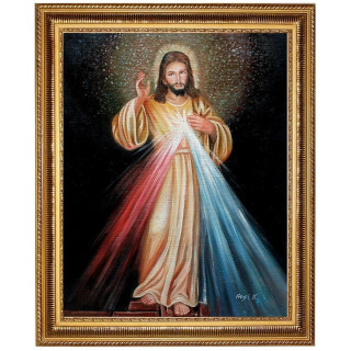 Barmherziger Jesus, Jesusbild-handgemaltes Ölbild 40x50m
