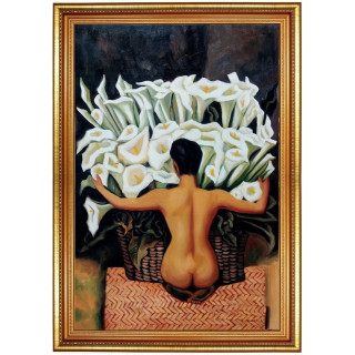 Ölbild Tulpenstrauss, Nude HANDGEMALT,Gemälde 60x90cm