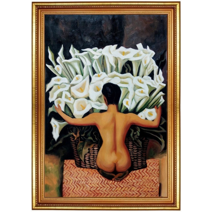 Ölbild Tulpenstrauss, Nude HANDGEMALT,Gemälde 60x90cm