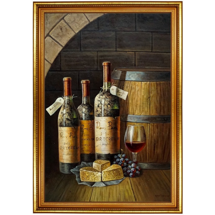 Stillleben - Ölgemälde Flaschen32 - 60x90cm