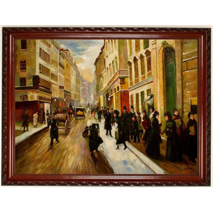 Stadtleben - handgemaltes Ölbild