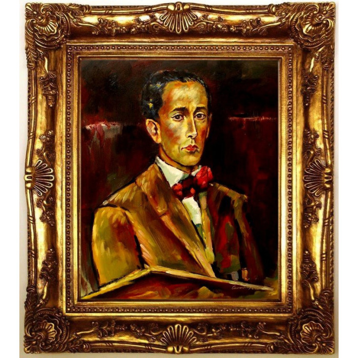 Faistauer Anton - Selbstbildnis - handgemaltes Ölbild in 50x60cm