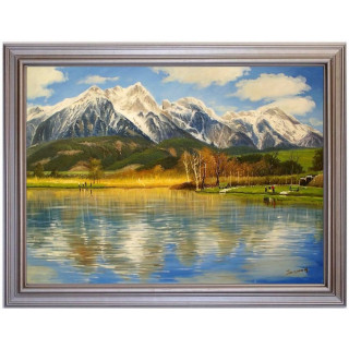 Saalfedner Angelteich - handgemaltes Ölbild