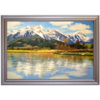 Saalfedner Angelteich - handgemaltes Ölbild