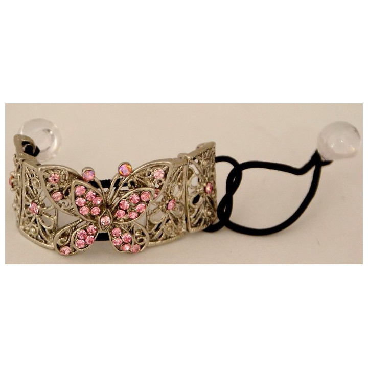 Haargummi Spirale, Haarschmuck mit Strass Kristallen