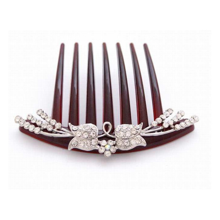 Haarkamm - Rosenpaar