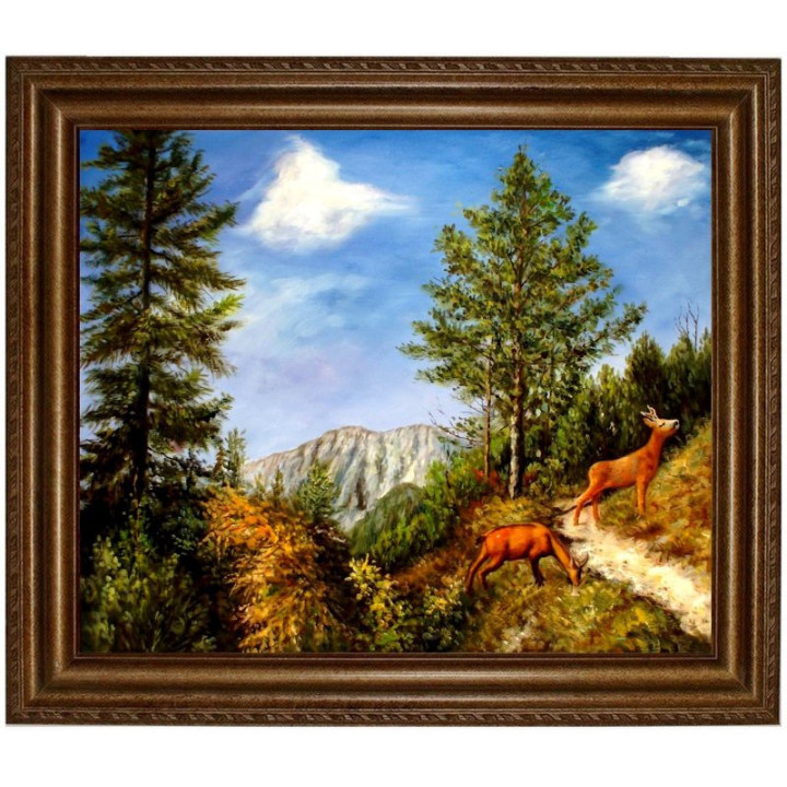 Leoganger Steinberge, Ölbild, HANDGEMALT