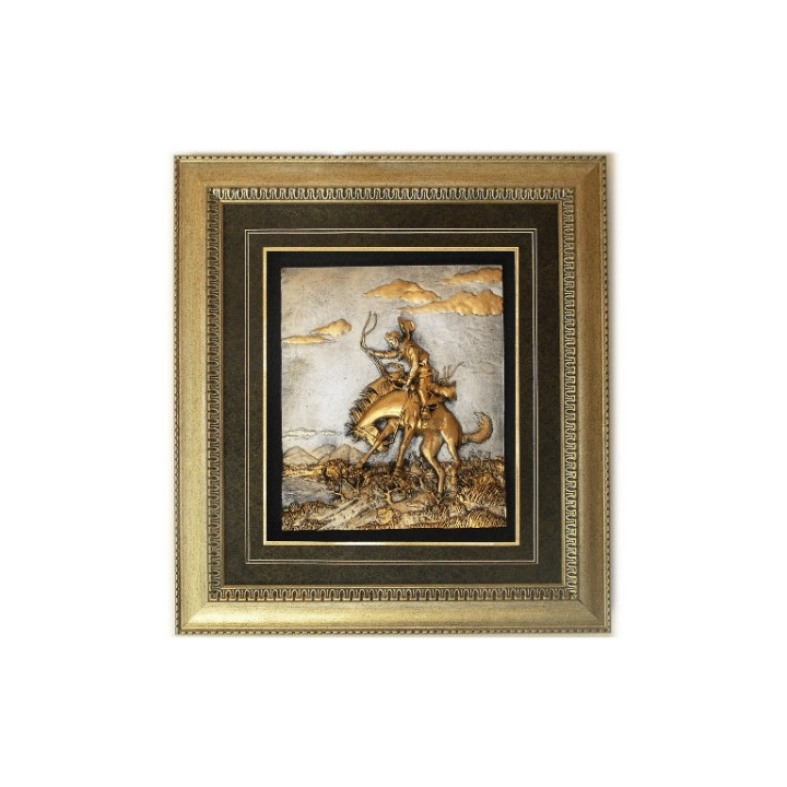 Reliefbild - Reiter auf wilden Ross