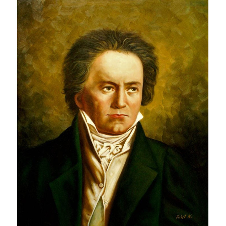 Beethoven Ludwig - Portrait - handgemaltes Ölbild in 50x60cm