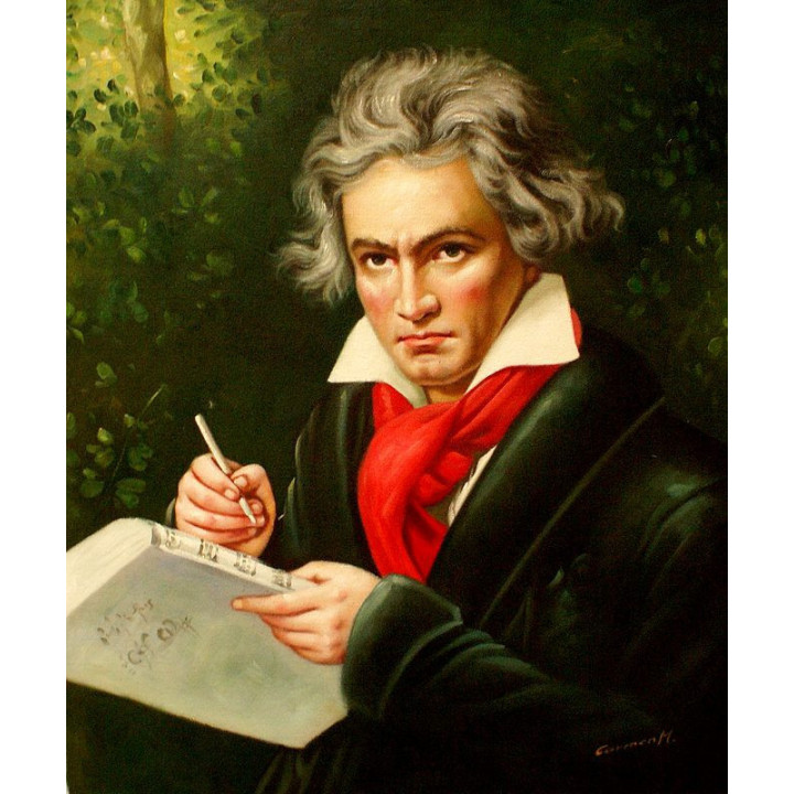Beethoven Ludwig - handgemaltes Ölbild in 50x60cm