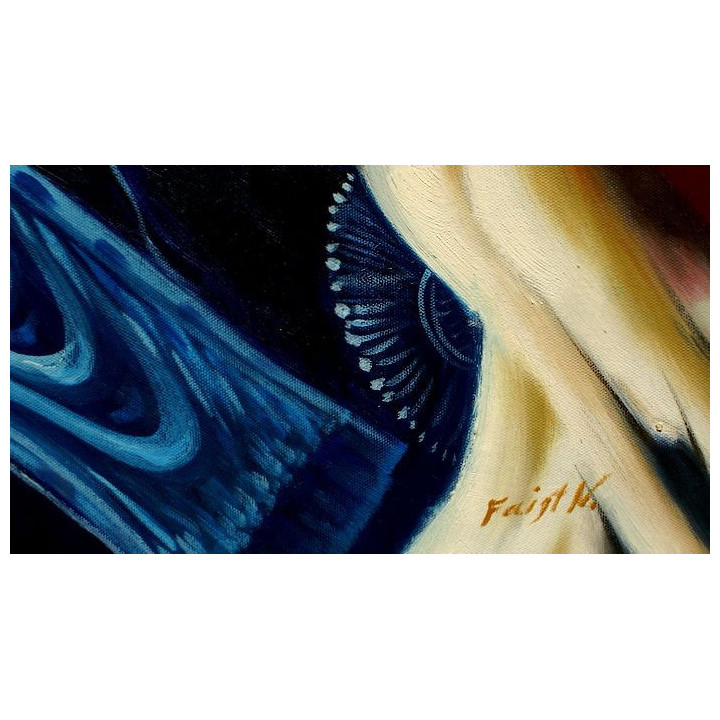 Basenji Hund im Anzug - handgemaltes Ölbild in 50x60cm