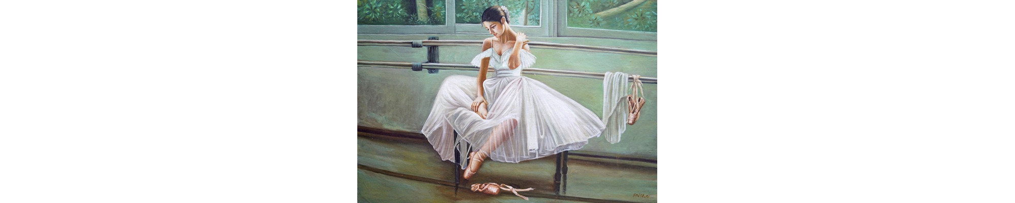 handgemalte Ölbilder Ballerina&Tanz 