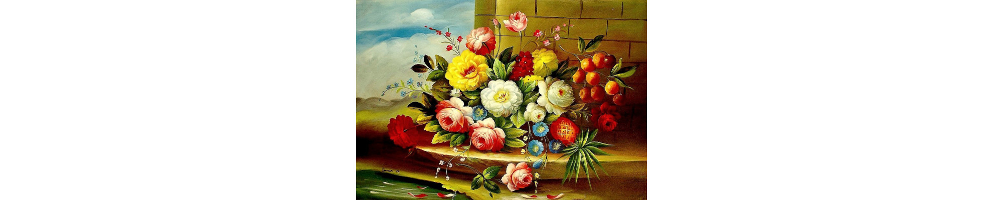 handgemalte Blumenbilder - Ölbilder Blumen